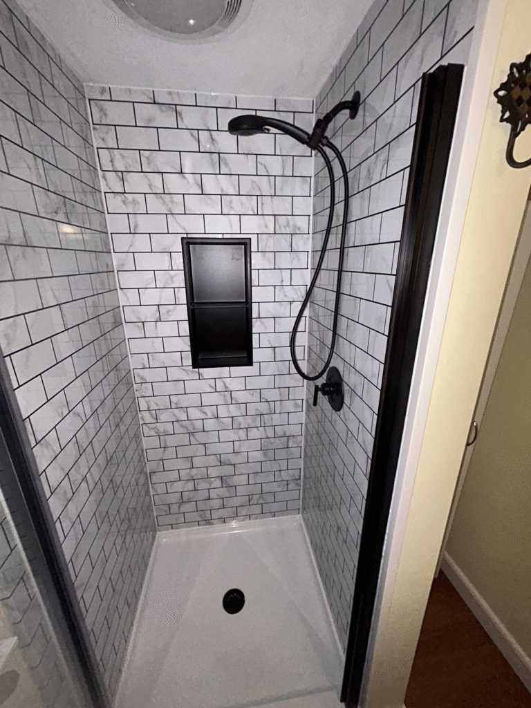 onyx collection walk in shower upgrade
